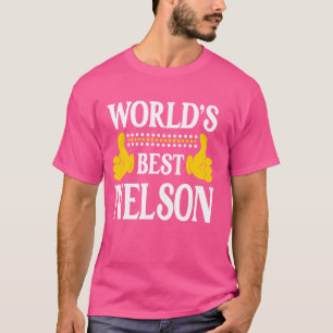 Nelson Surname Team Family Efternamn World's Best T Shirt
