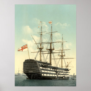 Nelsons arkivtryck för HMS-seger Poster