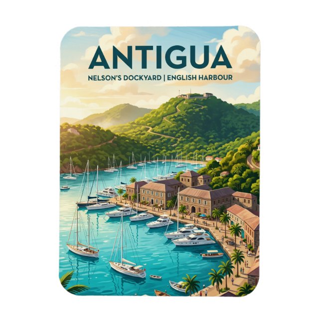 Nelson's Dockyard Antigua och Barbuda Magnet (Vertikal)