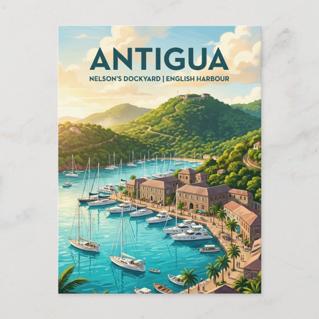 Nelson's Dockyard Antigua och Barbuda Vykort (Framsida)
