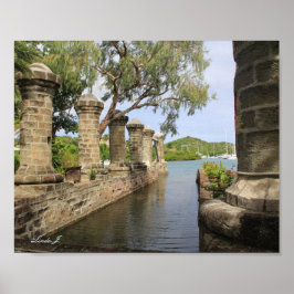 Nelson's Dockyard på Antigua Canvastryck Poster