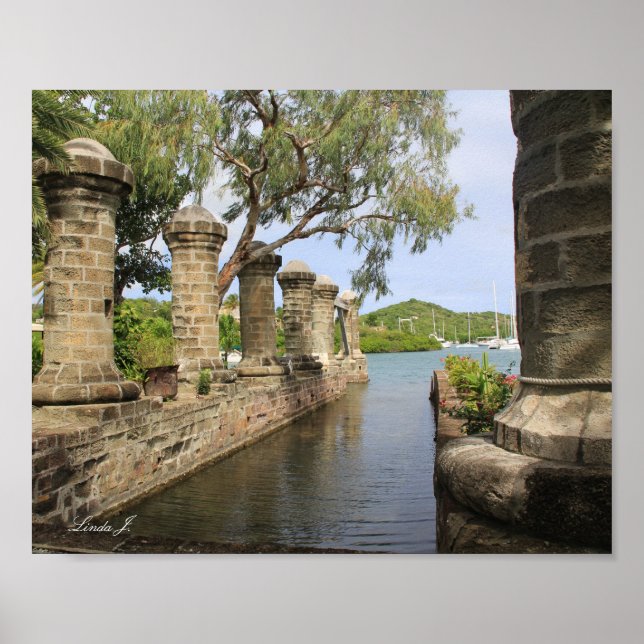 Nelson's Dockyard på Antigua Canvastryck Poster (Framsidan)