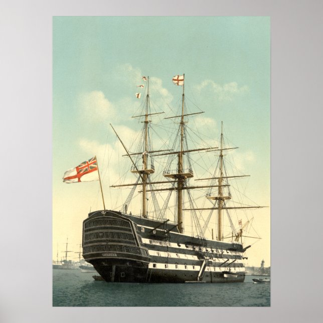 Nelson's HMS Victory archival print Poster (Framsidan)