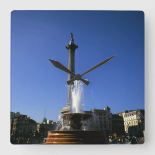 Nelsons kolonn Trafalgar Square Fyrkantig Klocka