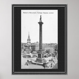 Nelsons monument Trafalgar Square 1900-tal Poster