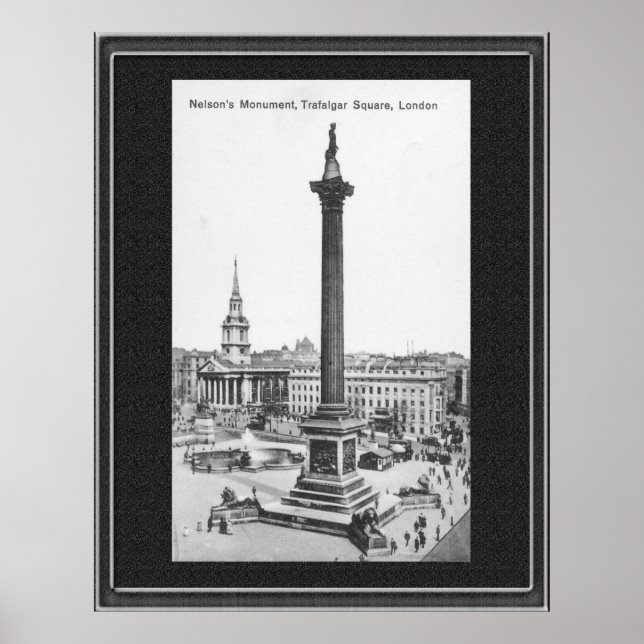 Nelsons monument Trafalgar Square 1900-tal Poster (Framsidan)