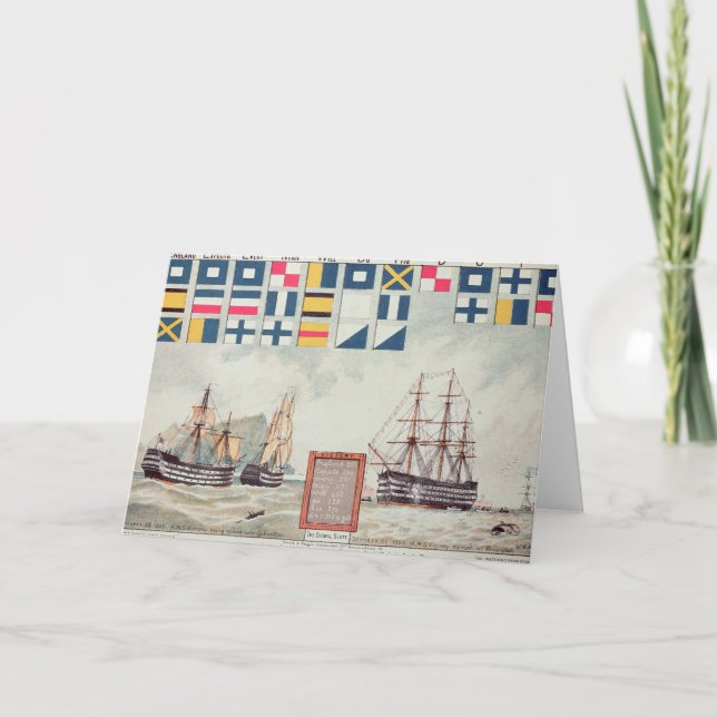 Nelsons signal vid Trafalgar Kort (Framsida)