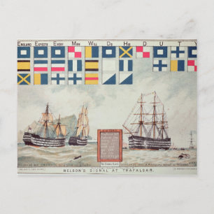 Nelsons signal vid Trafalgar Vykort