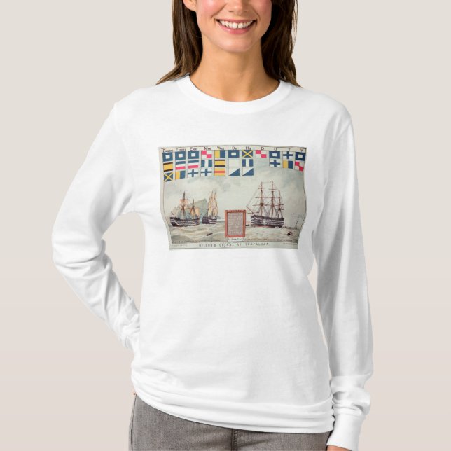 Nelsons signalerar på Trafalgar T Shirt (Framsida)