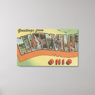 Nelsonville Ohio - stora brevplatser Canvastryck
