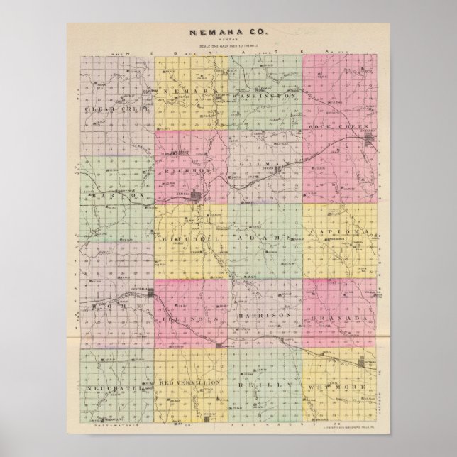 Nemaha County, Wetmore and Corning, Kansas Poster (Framsidan)