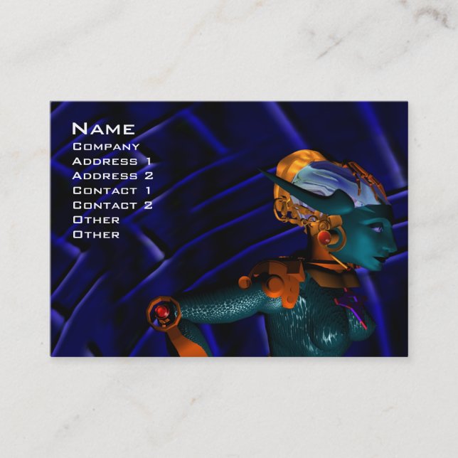 NEMES/cybernetik, mekanisk ingenjör, blå Visitkort (Framsida)
