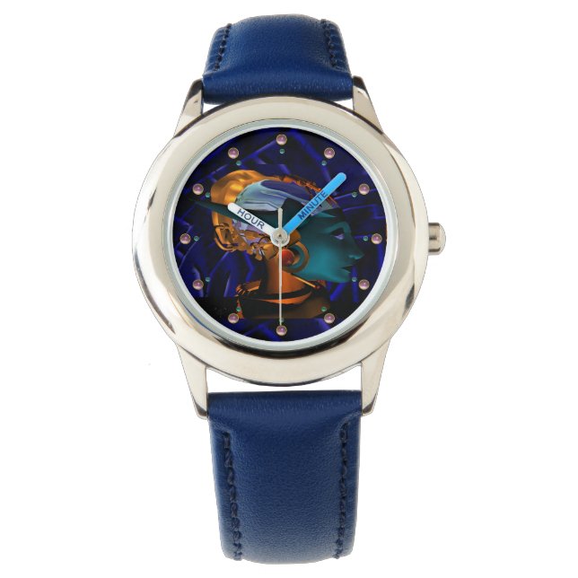 NEMES /HYPER ANDROID,Blue Science fiction Sci-Fi Armbandsur (Framsida)