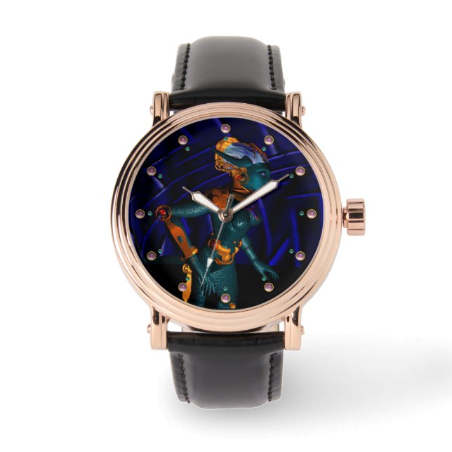 NEMES /HYPER ANDROID,Blue Science fiction Sci-Fi Armbandsur (Framsida)