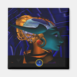 NEMES/HYPER ANDROID PORTRÄTT, Science fiction Magnet