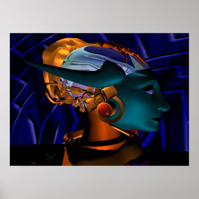 NEMES/HYPER ANDROID PORTRÄTT, Science fiction Poster (Framsidan)