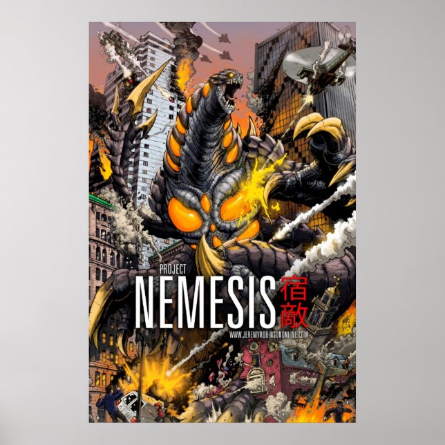 Nemesis - A Kaiju Poster - Art av Matt Frank (Framsidan)