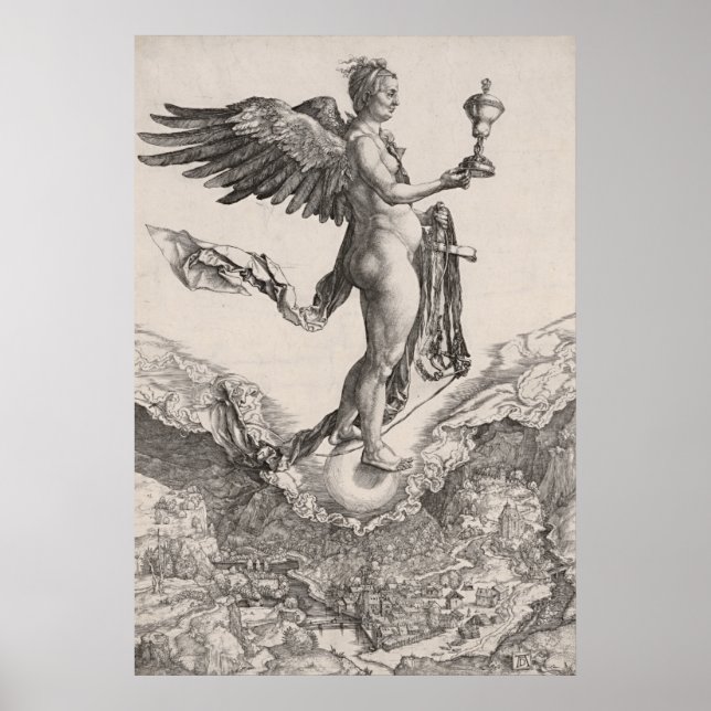 Nemesis, Engrave av Albrecht Durer Poster (Framsidan)