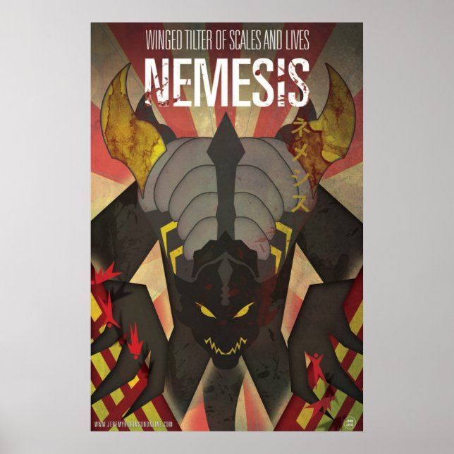 Nemesis Kaiju Poster - Art av James Biggie (Framsidan)