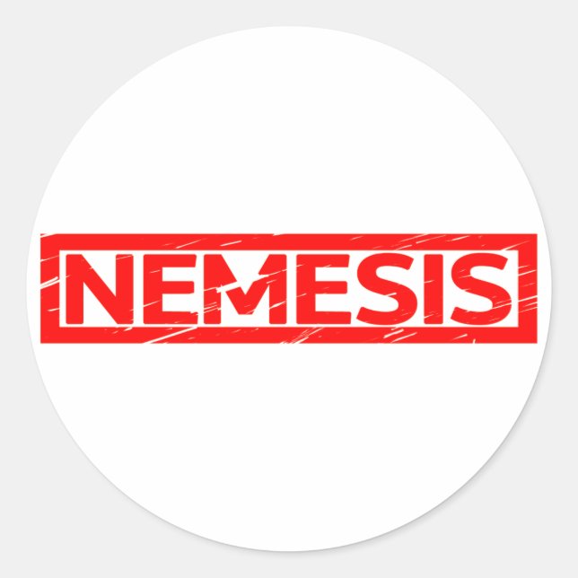 Nemesis-stämpel Runt Klistermärke (Framsida)