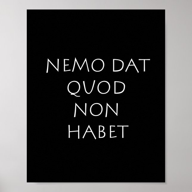 Nemo dat quod non habet poster (Framsidan)