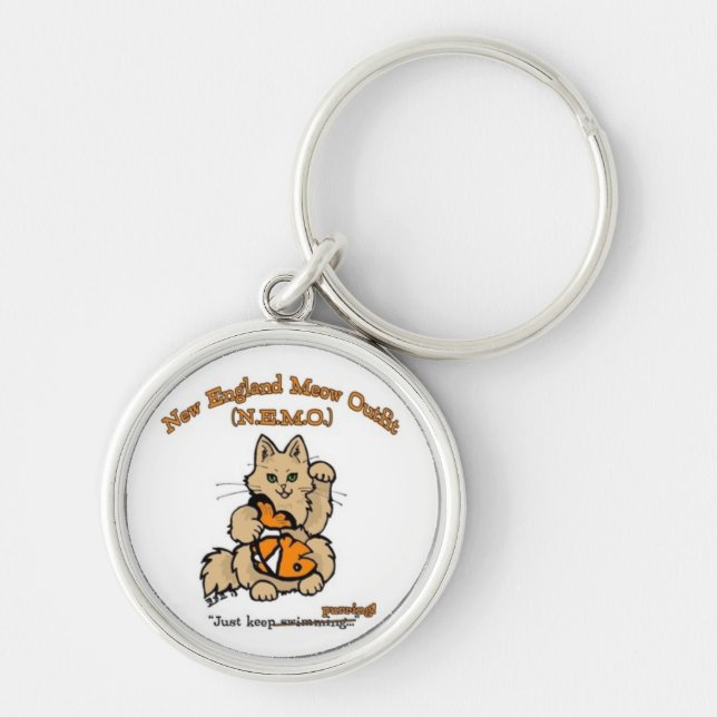 NEMO-keychain Rund Silverfärgad Nyckelring (Framsidan)