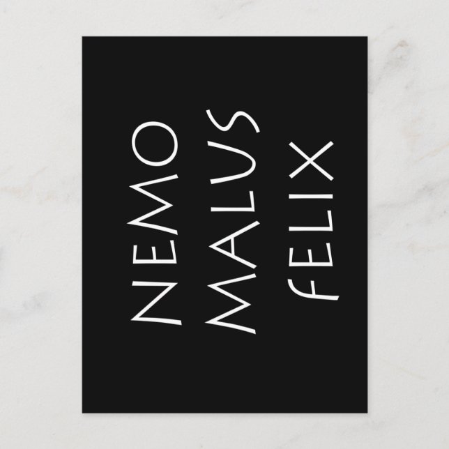 Nemo malus felix vykort (Framsida)