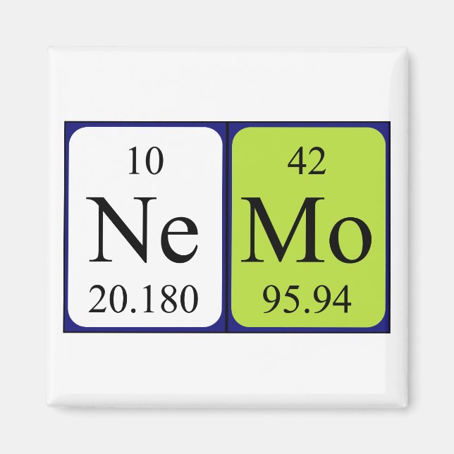 Nemo Periodisk magnet bord namn (Framsidan)
