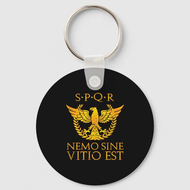 Nemo Sine Vitio Est Spqr Seneca Quote Stoic Nyckelring (Framsida)