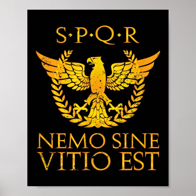 Nemo Sine Vitio Est Spqr Seneca Quote Stoic Poster (Framsidan)