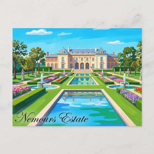 Nemours Estate USA Vykort (Framsida)