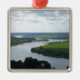 Nemunas River i Vilkija, LITAUEN - Julgransprydnad Metall