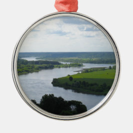 Nemunas River i Vilkija, LITAUEN - Julgransprydnad Metall