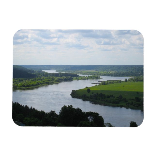 Nemunas River i Vilkija, LITAUEN - Magnet (Horisontell)