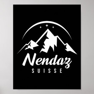 Nendaz Schweiz Ski Resort Skiing Snowboarding Poster