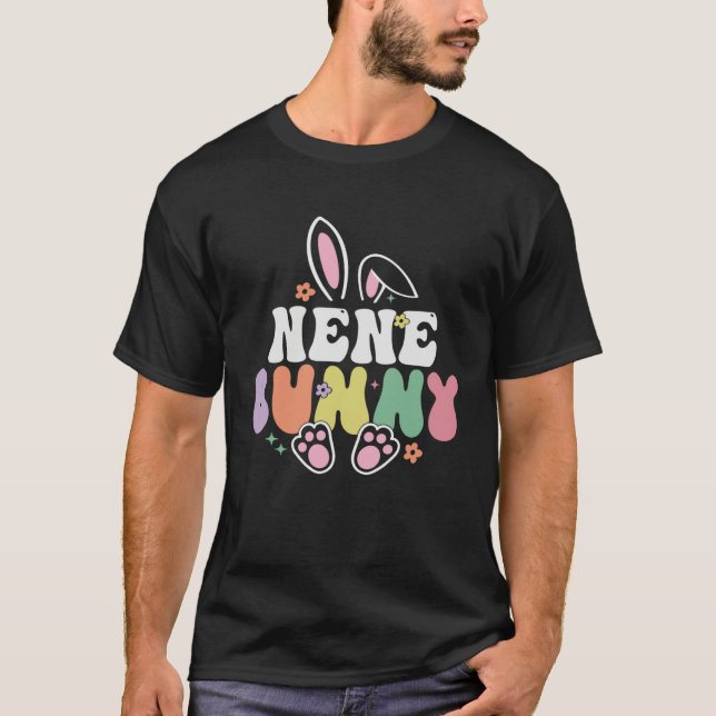 Nene Bunny Women Easter Day Rabbit Grandma Family  T Shirt (Framsida)