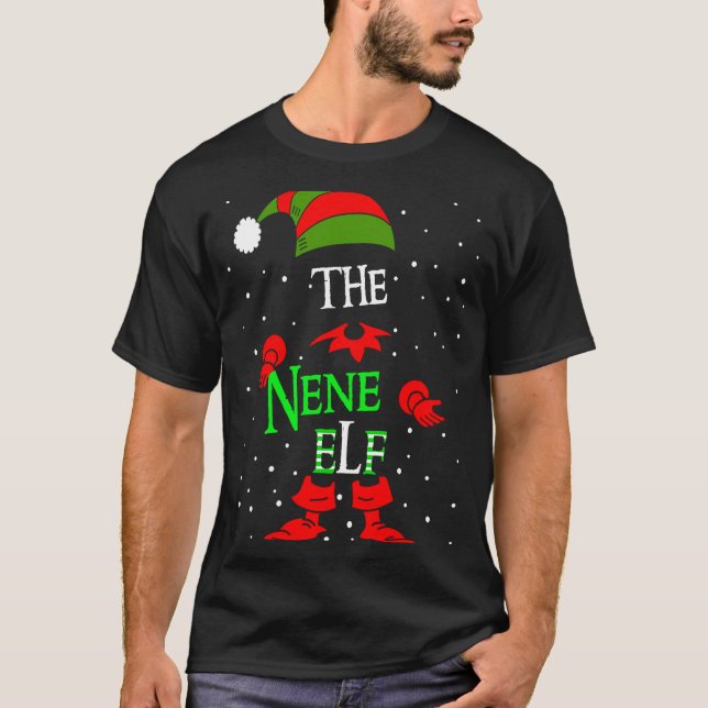 Nene Elf Group Matching Family Christmas T Shirt (Framsida)