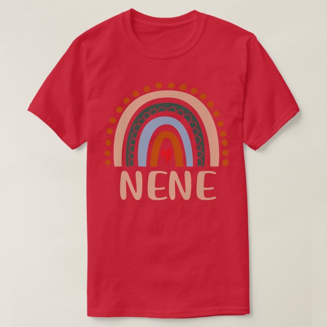 Nene Rainbow Grandma Cute Mors dag Funny Nene  T Shirt (Design framsida)