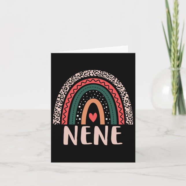 Nene Rainbow Grandma Grandmor Women Mors dag Kort (Framsida)