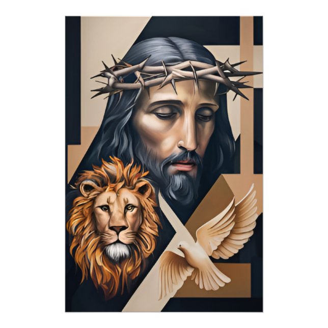 Neo-Cubist Elegance: En hyllning till Britto Fototryck (Framsidan)