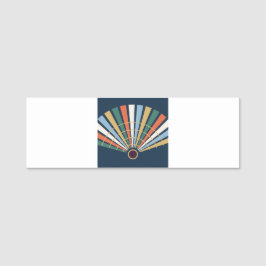 Neo Deco Fan grafisches Namnbricka