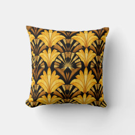 Neo Deco Gold Geometric Abstract Pattern Kudde