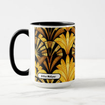 Neo Deco Guld Geometriskt Abstrakt Mönster