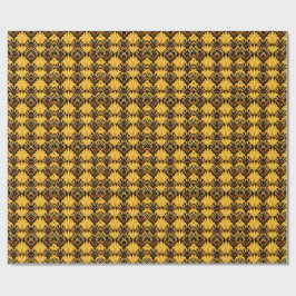 Neo Deco Guld Geometriskt Abstrakt Mönster Presentpapper
