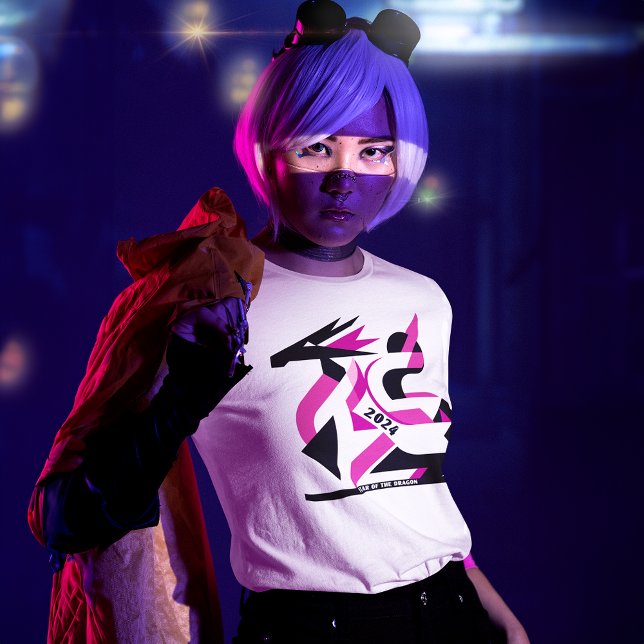 Neo Dragon Abstrakt - Lunar New Year 2024 T Shirt (Skapare uppladdad)