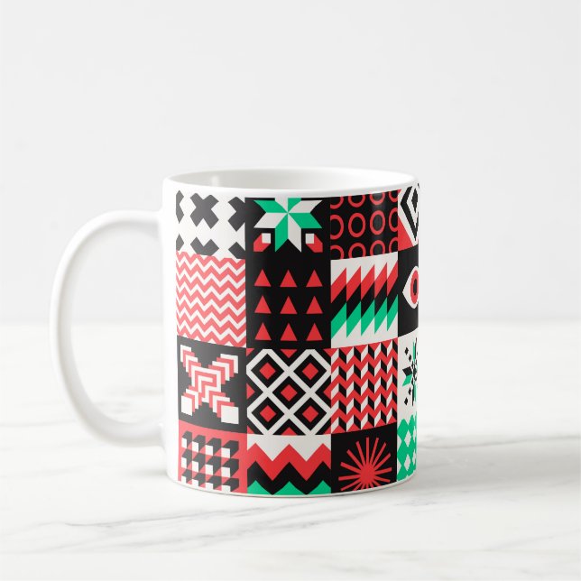 NEO GEO. Geometry mönster grafik Kaffemugg (Vänster)