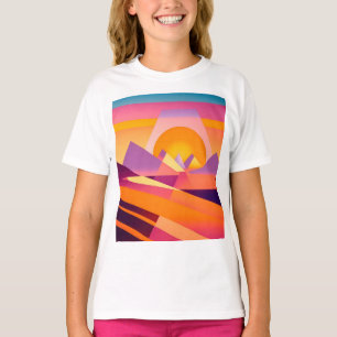 NEO GEO SUNSET LANDSCAPE T SHIRT