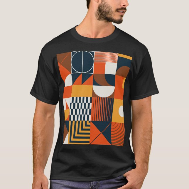 Neo geo: vintagens abstrakt t shirt (Framsida)
