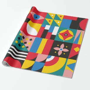 Neo Geometric Illustration. Geometriska former och Presentpapper