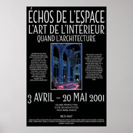 Neo-Gothic Interior Art Print 2001 French Gallery Poster